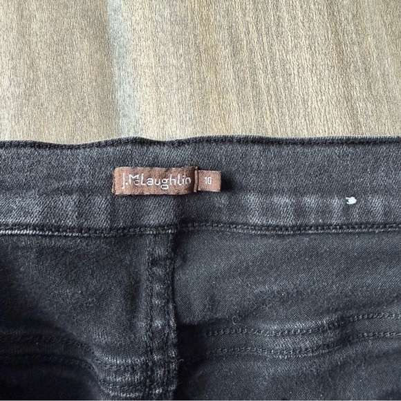 J. McLaughlin women’s aiko wide leg crop stretch high rise jeans black - Picture 3 of 7